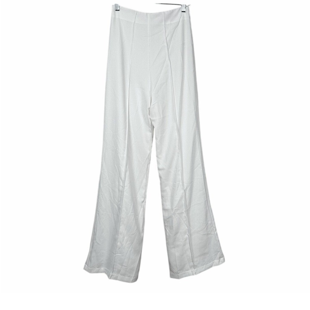 CQ by CQ White‎ Wide Leg High Waisted Seam Detail Pants Women's Size S
